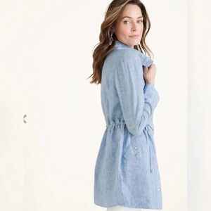 Chico’s Cross Dye Linen Utility Jacket size 2- medium